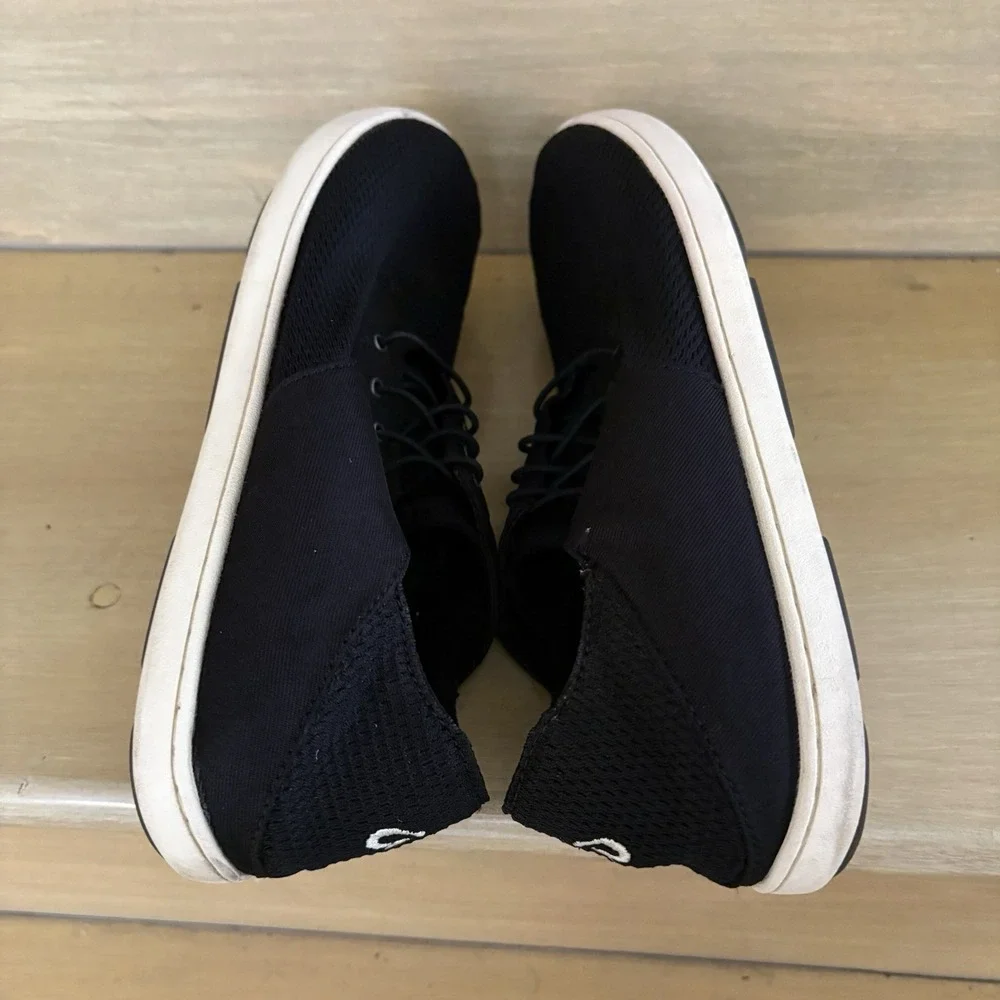 Olukai Nohea Moku Shoes Mens Size 9.5 US Black Slip-On Loafers Sneakers 10283